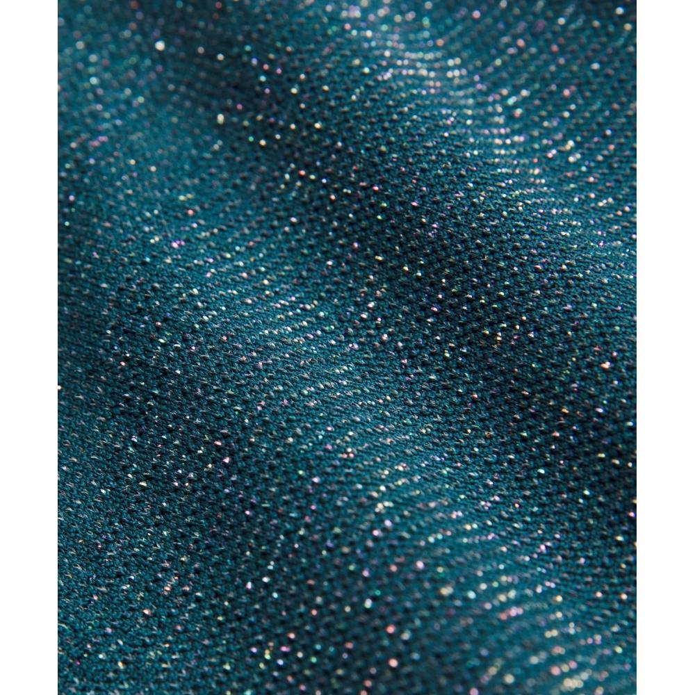 Lululemon Swiftly Tech Cropped Long Sleeve Shirt 2.0  Sparkle Indochine Blue Rainbow Lurex