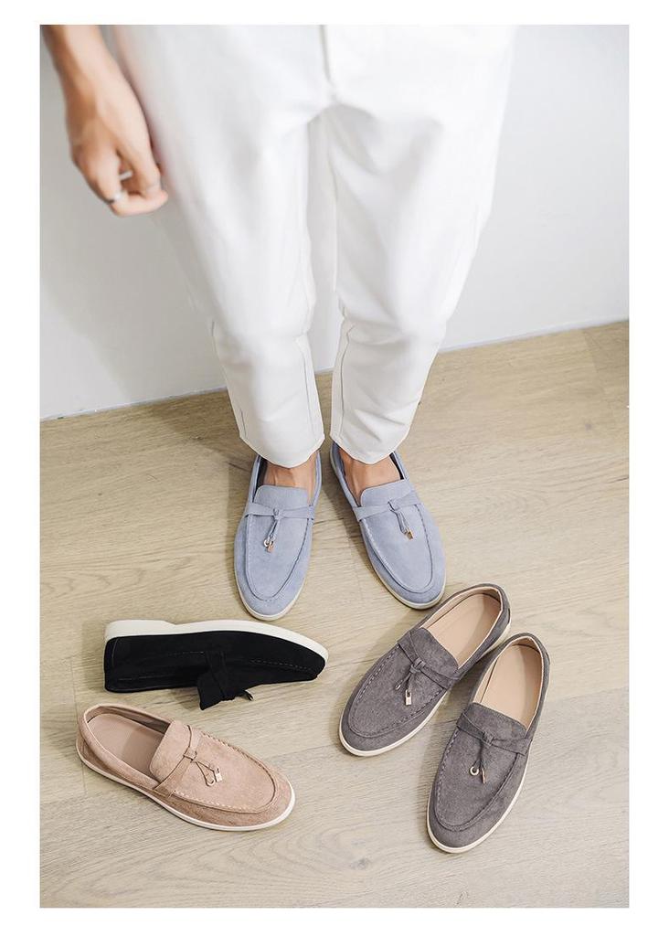 Men's 2025 Summer Slip-On Loafers - Large Size, Flat Bottom