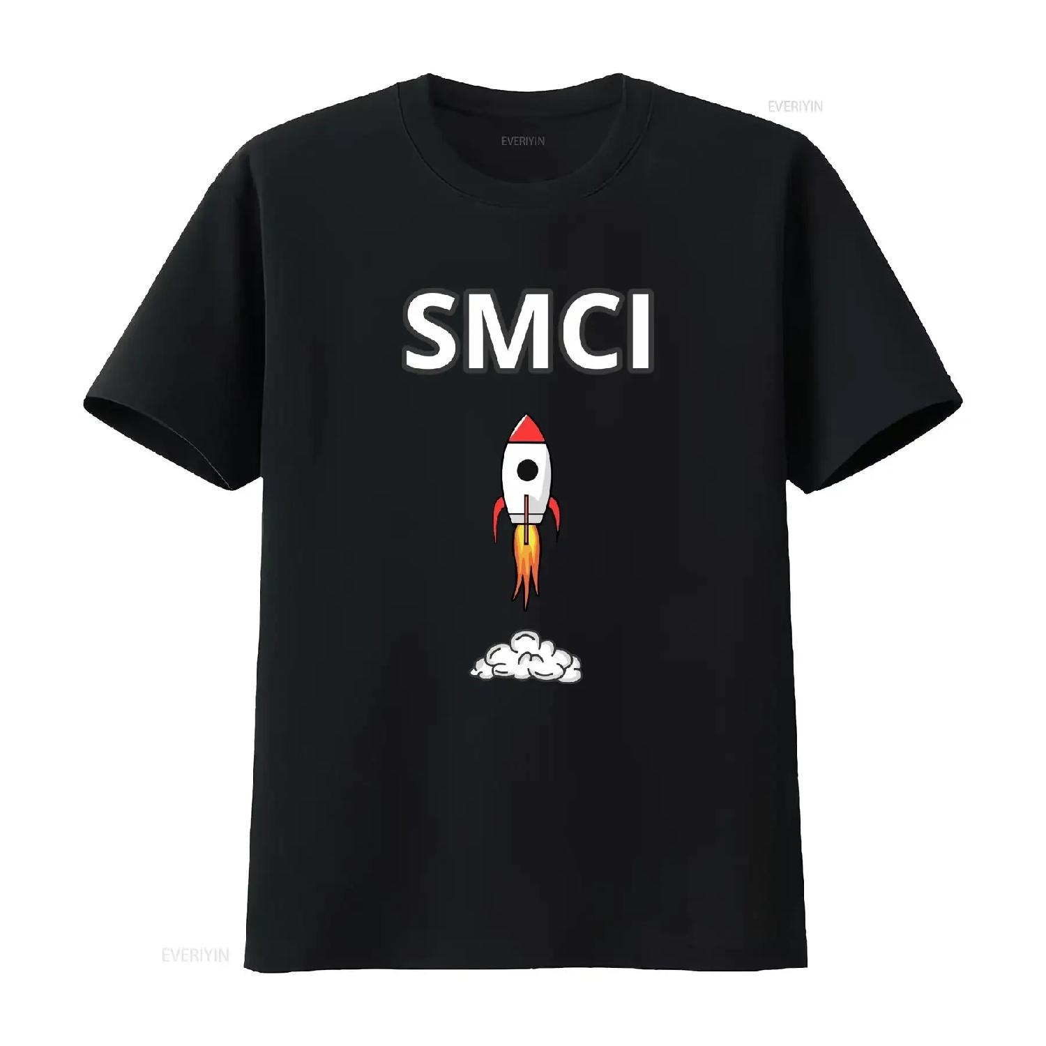 

SMCI stock ticker t shirt super micro computer merch market investor trader vintage Washed graphic Casual Stretched S чёрный