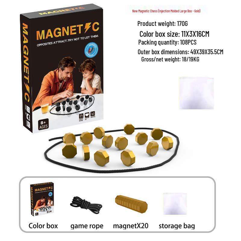

Plastic Magnetic Battle Chess for Kids - Children s Desktop Game with Protective Coated Ropes