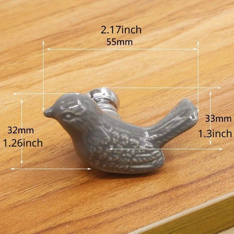 1 Pièce Poignées en Céramique Forme d'Oiseau Mignon pour Meubles Couleurs Variées Boutons de Meuble Décoration de Maison Poignée pour Chambre d'Enfant Boutons pour Enfants