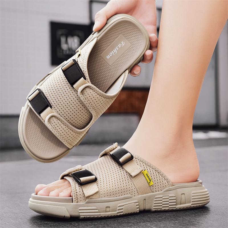 Summer Outdoor Men's Slippers Anti-slip Soft Slip-on Sandals Breathable Comfortable Casual Shoes Summer Designer Style Shoes