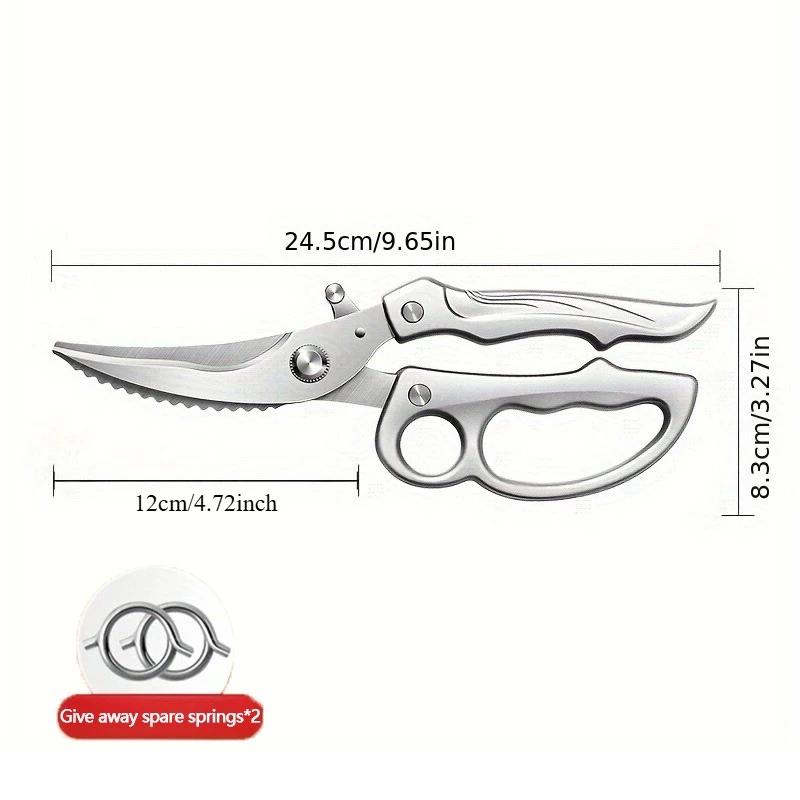 

Универсальные кухонные ножницы ножницы из нержавеющей стали для мяса овощей, очистки чешуи рыбы Мощные ножницы для курицы