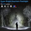 Powerful Mini COB LED Keychain Flashlight USB Rechargeable Hanging Work Light Waterproof Keyring Camping Walking Pocket Lamp