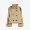 Women's Double-Breasted Jacket Short Length for Fall Winter Outerwear