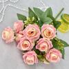 Rose Flower Artificial Wedding Hotel Restaurant Room Decoration Desktop Ornament