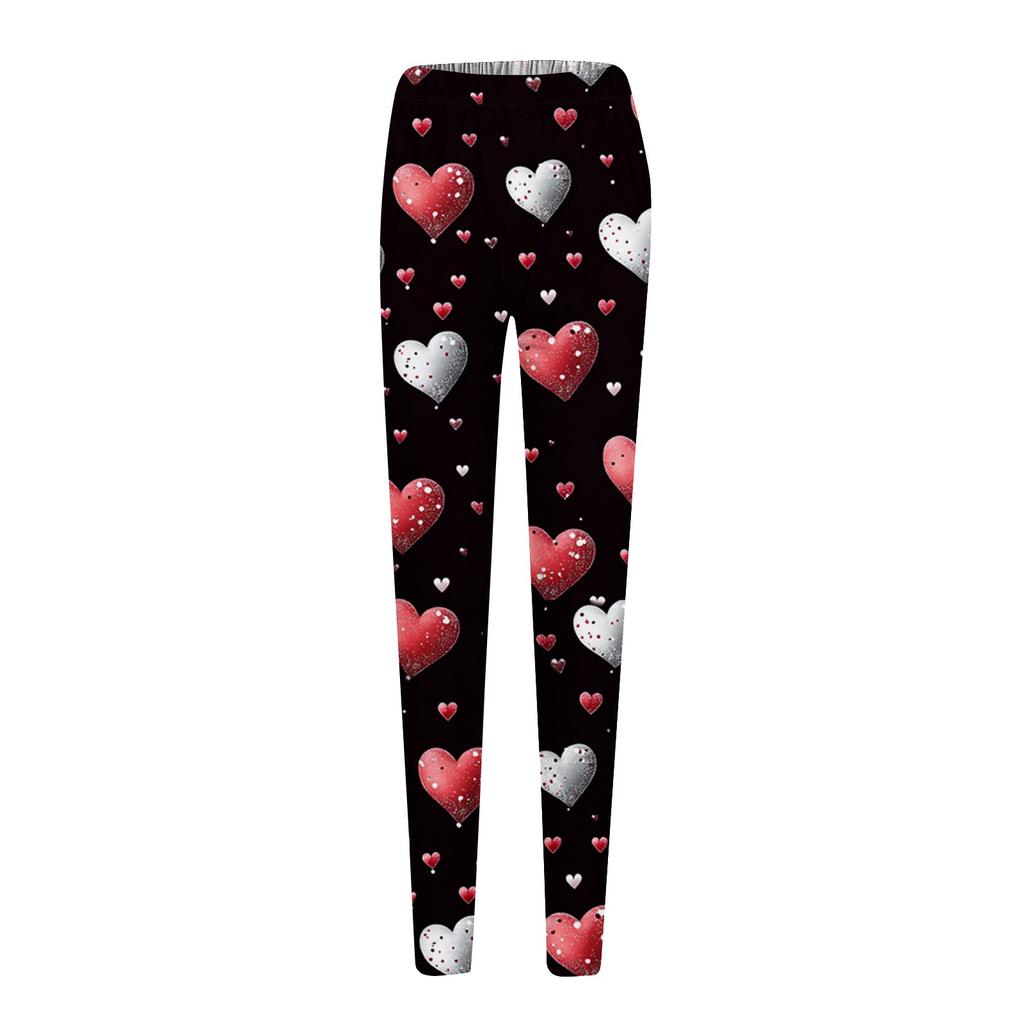 Damen-Druckhose, elastische Leggings aus weicher Baumwolle, lässiger Heimpyjama