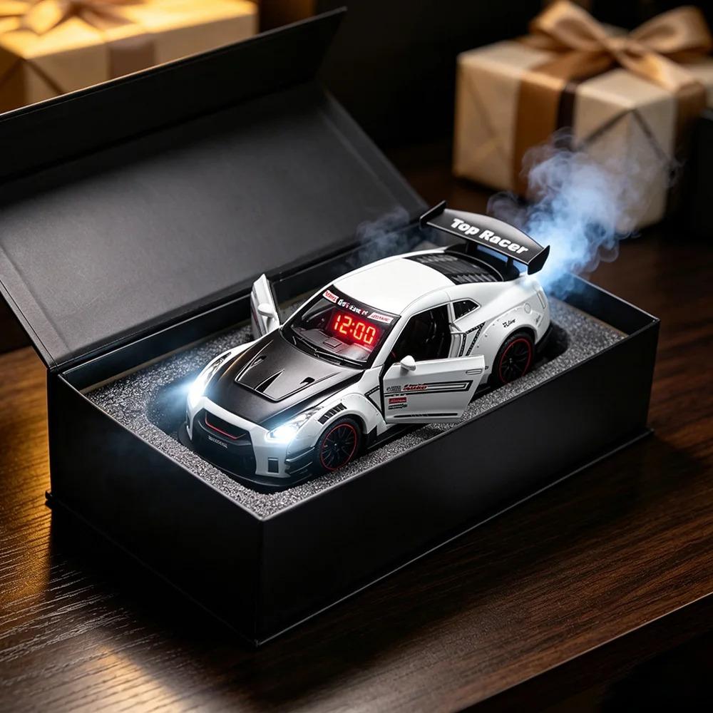 Simulated Sports Car Alarm Clock Adjustable Engine Roar Sound With Mist Sprayer Creative Desktop Ornament