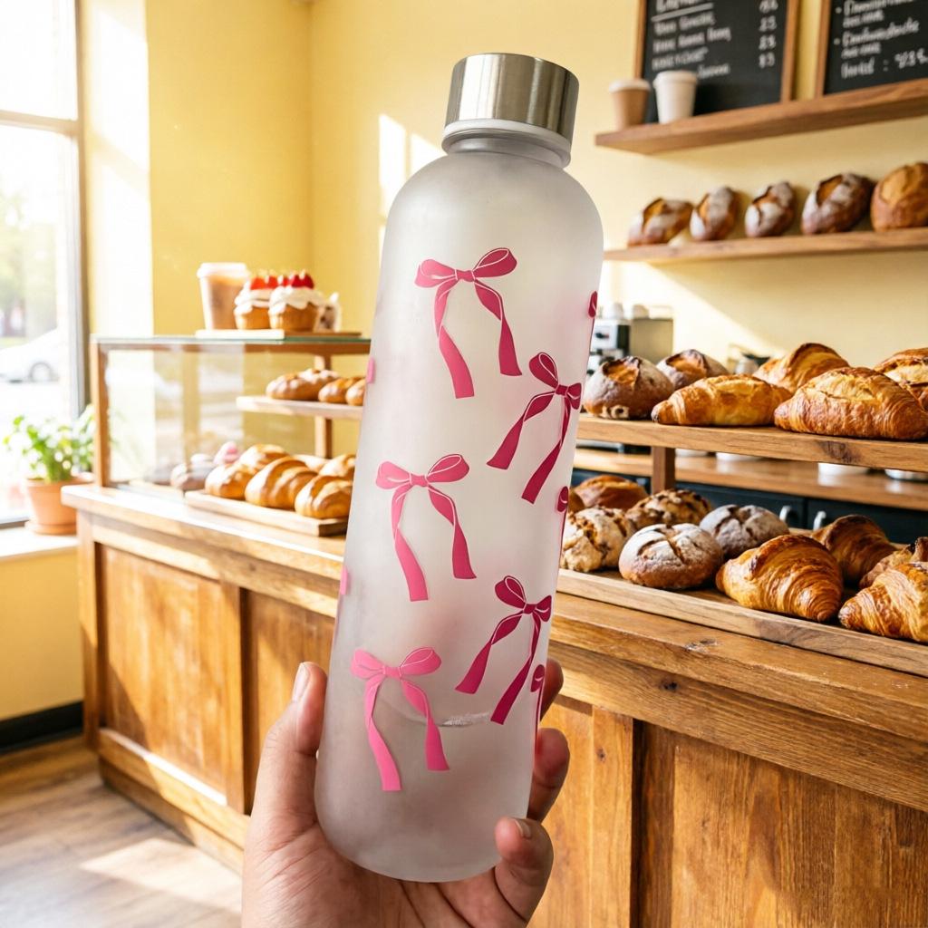Korean Style Large Capacity Straw Water Bottle - Cute, Portable, for Women, Men, and Students