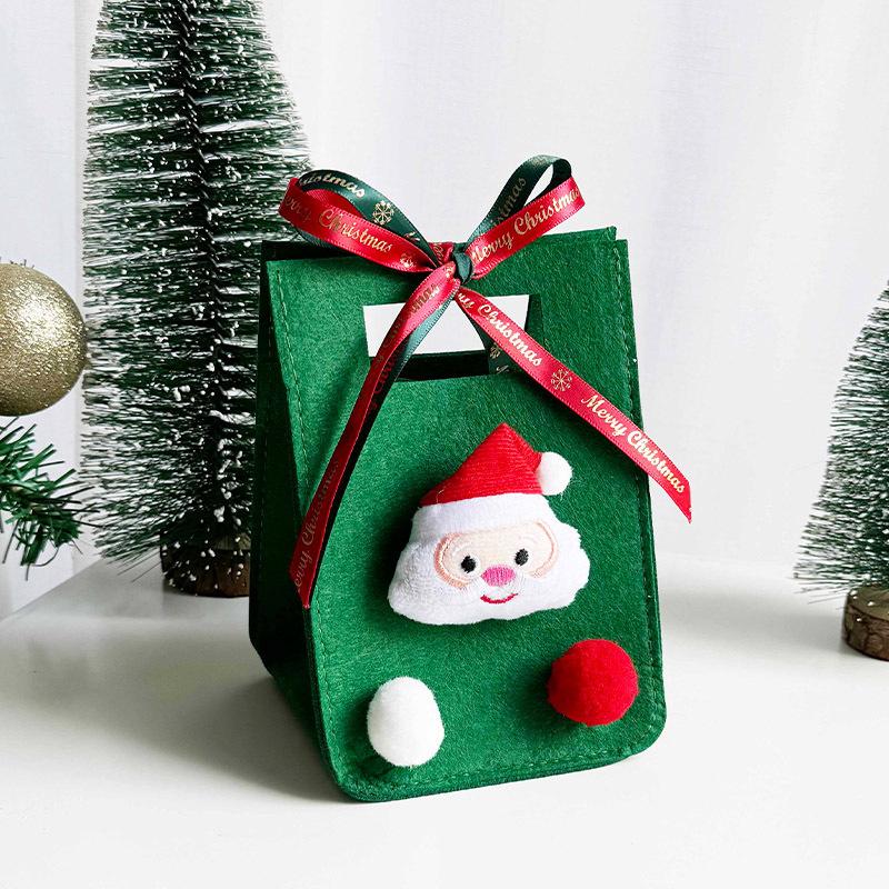 

Рождественский подарочный пакет, Подарочный пакет, Сумка, Большая тканевая сумка, Сумка для кануна Рождества, Упаковка для конфет и яблок 1pc зелёный