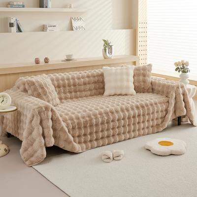 Winter weich und bequem Blase Kaninchen Plüsch Sofa Handtuch einfache moderne einfarbige Universal Sofa Abdeckung Handtuch