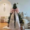 Feest Decoratie 50*200cm Kerstboom Topper Strik Oversized Organza Materiaal Hangend Ornament Kerstboom Decoratie Kerstboom