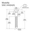 Musiclily Ultra 33x3.5mm Stainless Steel Tremolo Unit Bridge Screws for PRS Electric Guitars, Original Color (Set of 6)