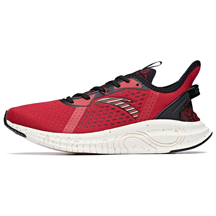 

Anta Running Collection Breathable Low-Top Running Shoes Men s Black Red 40