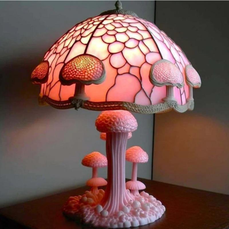Seven-color Mushroom Lamp Luminous Decorative Items Home and Courtyard Design Decoration Resin Process
