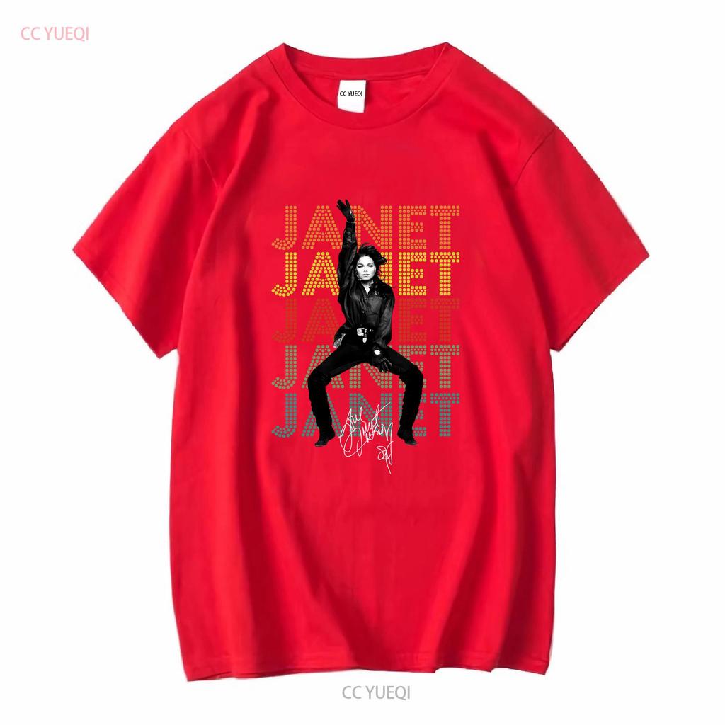 Janet Jackson Summer Cotton T Shirt S 5xl Long Or Short Sleeves Vintage Washed Stretched Stylish Unisex Casual Breathable Homme