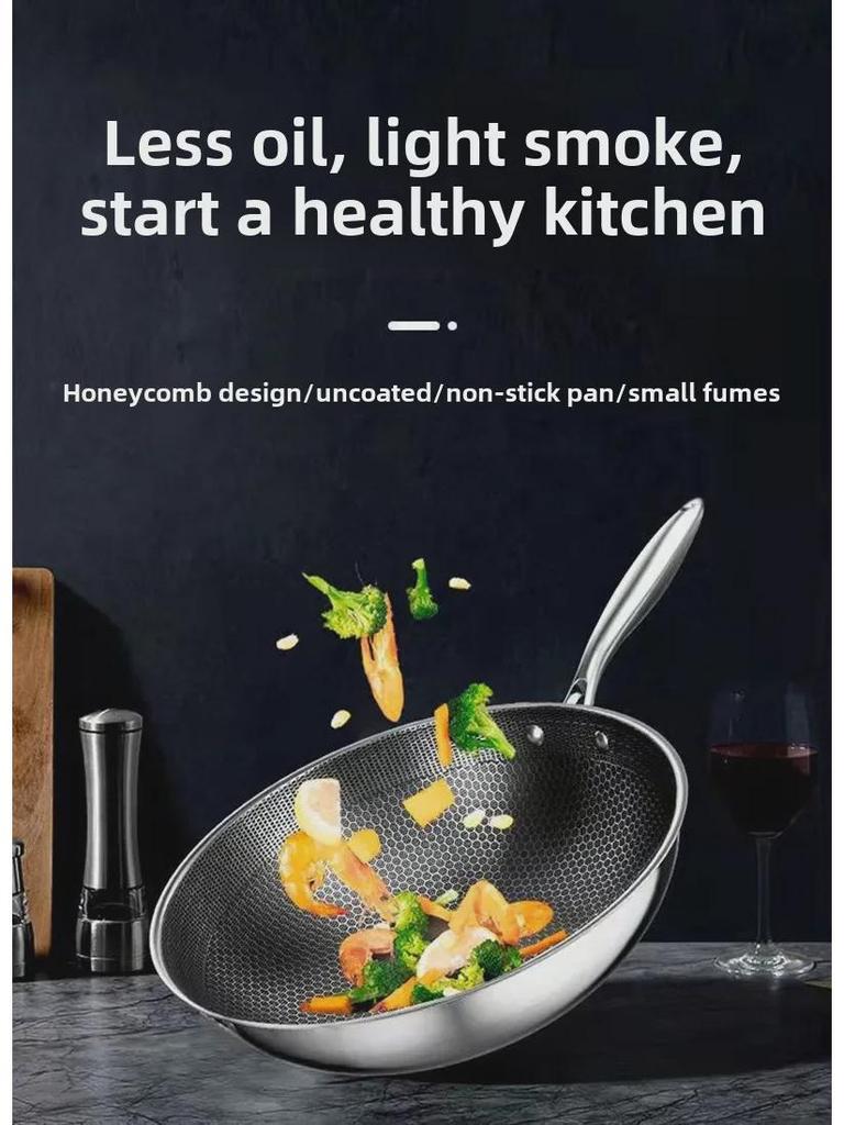 Universelle 316 Edelstahl Antihaft-Bratpfanne für Induktions- und Gasherde