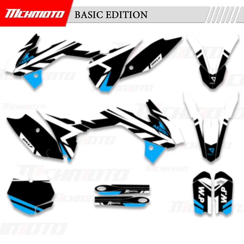 MCHMFG Full Graphics Decals Stickers For KTM SX 85 SX85 2013 2014 2015 2016 2017 Motorcycle Background Number Name