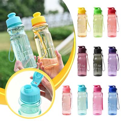 Gift Plastic Water Bottle Large Capacity Sports Kettle Wholesale Transparent Cold Water Cup Outdoor Portable 650ml