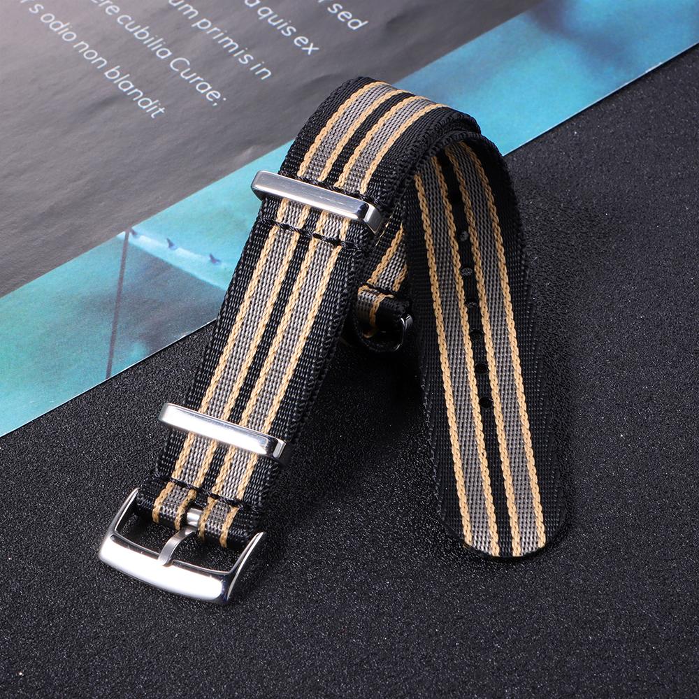 20mm Nylon Watch Band One Piece Comfortable Watch Straps Loop Military Washable Blet for Men Watchbands for Omega 007 for Rolex