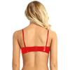 Woman's Wet Look Push Up Bra Top Unlined Wire-Free Patent Leather Bustier Bralette Clubwear