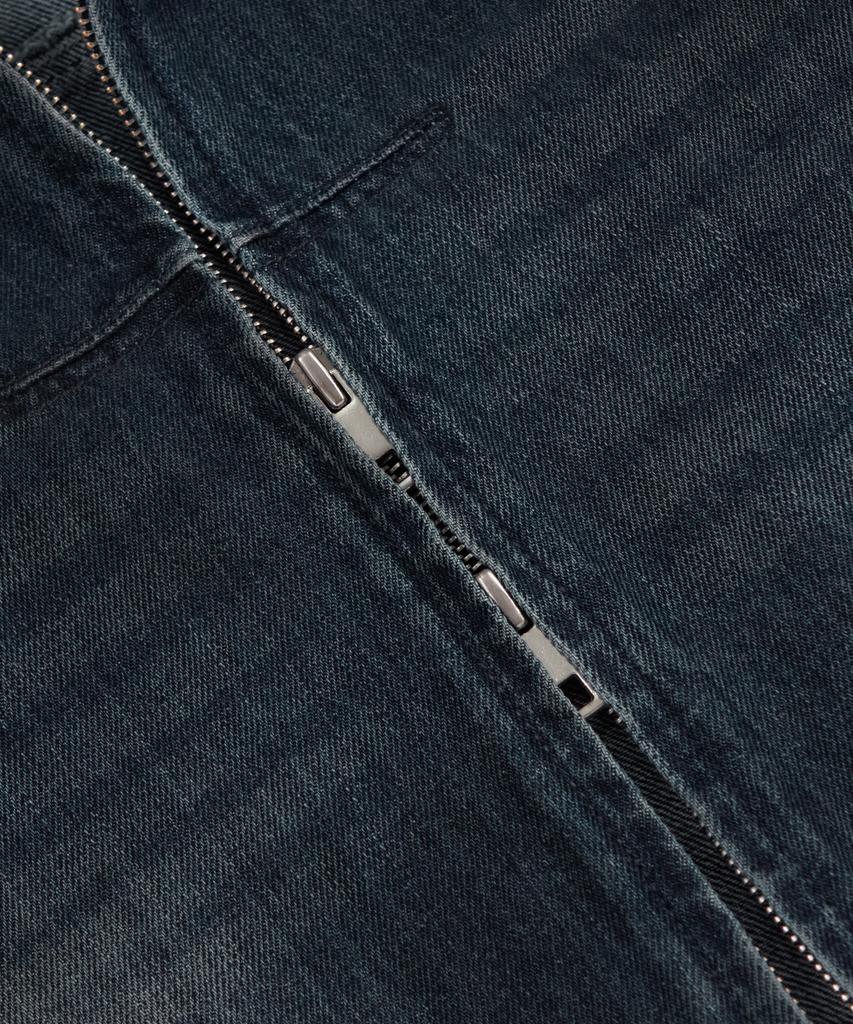 Draw Fit Contrast Washed Denim Jacket [Slate Blue]