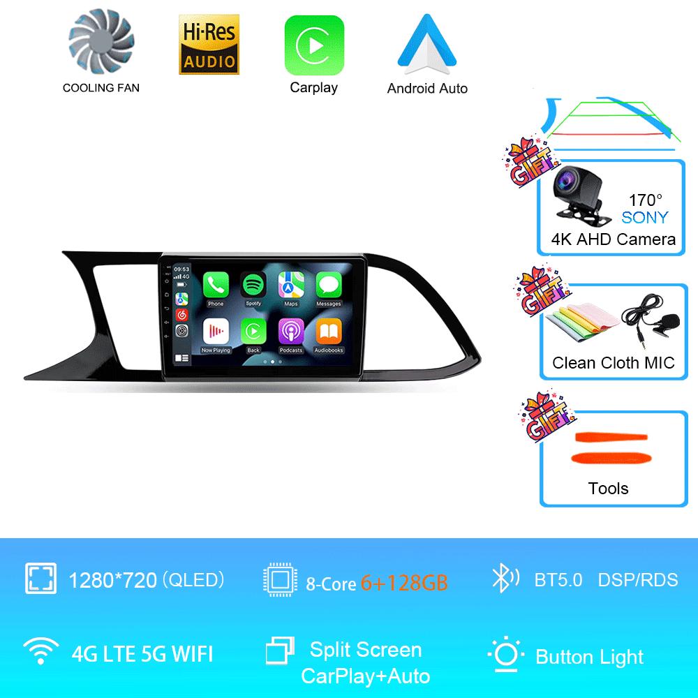 Car Radio Android 14 Carplay Auto For Seat Leon 3 MK3 2012-2020 GPS Navigation 4G WIFI Multimedia Video Player Stereo 360 Camera