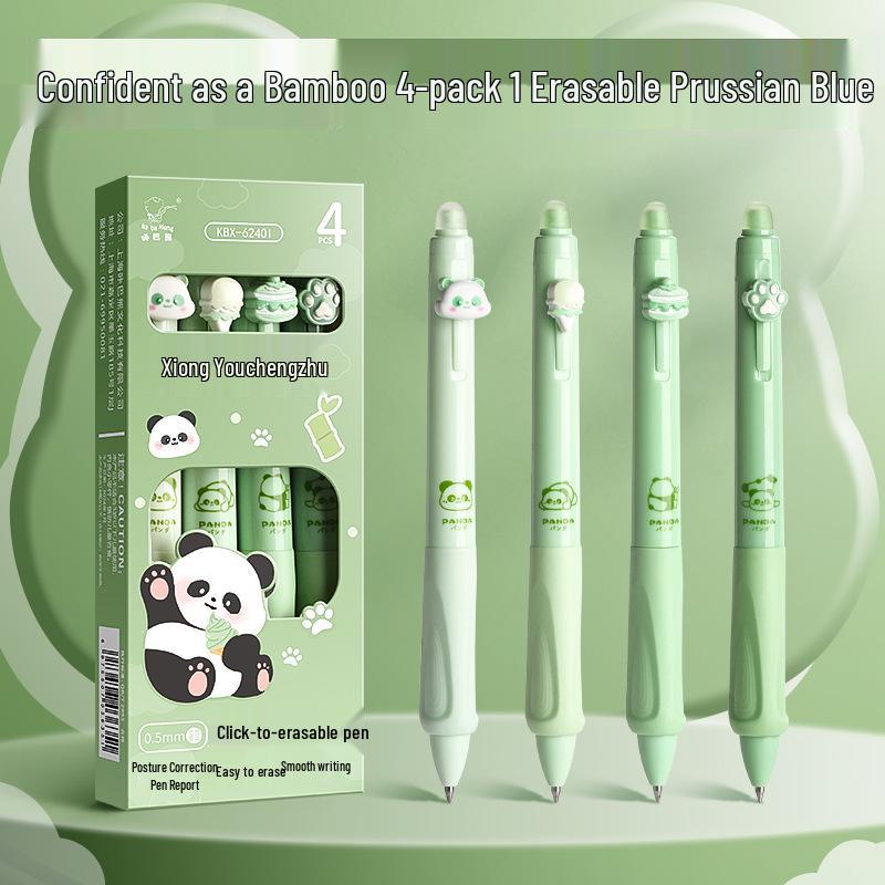 High-Value Thermal Sensitive Erasable Pen - Quick Dry, Easy To Erase, Cute Design for Elementary Students, Crystal Blue, Side Press