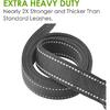 Heavy Duty Dog Leash - 2 Handles by Padded Traffic Handle for Extra Control, 6foot Long - Perfect for Medium to Large Dogs (6 ft, Black)