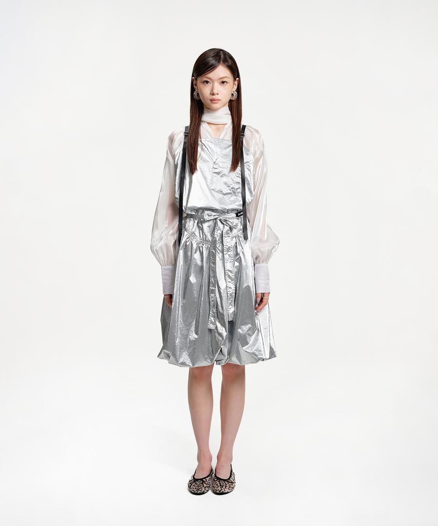 Eipeuleonwei Bubblegum Silver Apron Dress