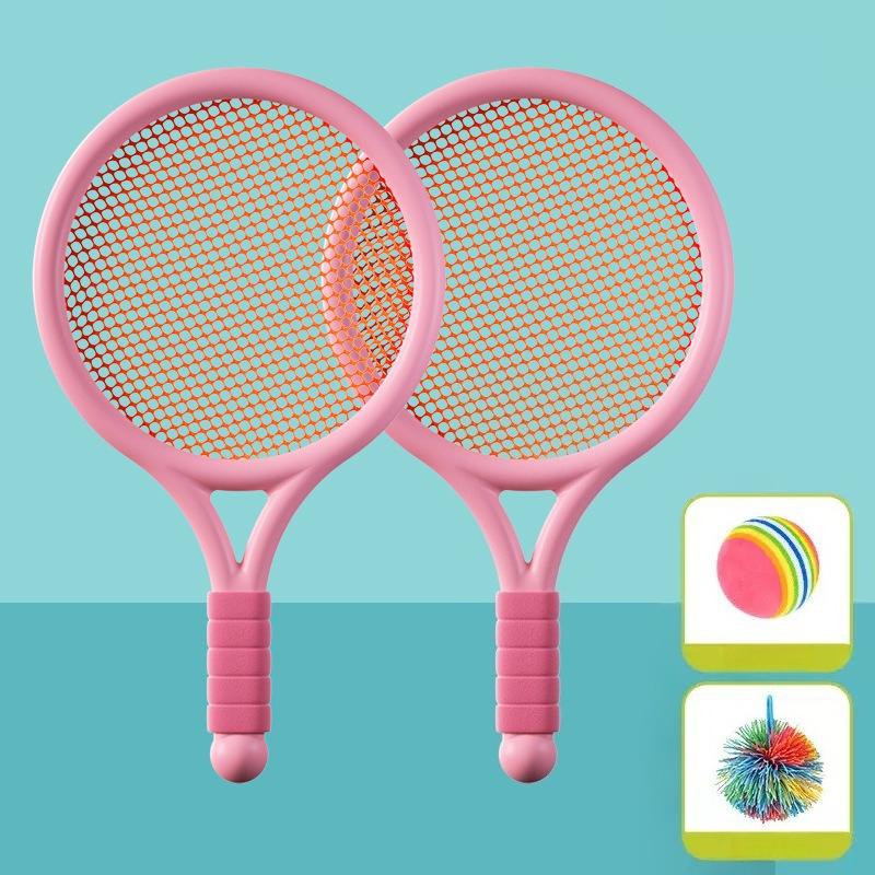 Creative Children's Badminton Racket Elastic Racket Parent-child Interaction Outdoor Sports Tennis Racket Set Puzzle Toy Gift