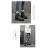 Women's Autumn and Winter Single Boots Women's Thick Heel Martin Boots Thick Sole British Style Round Toe Short Boots High Heel