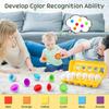 Montessori Educational Toys 2 Years Old Children Toy Eggs Toddler Sensory Puzzle Smart Eggs Colors Shapes Matching Sorter Game