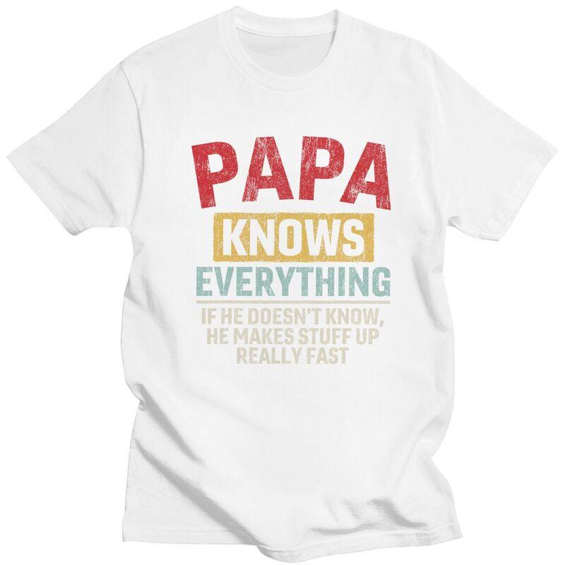 Individuelle Papa Weiß Alles T-Shirts Herren 100% Baumwolle T-Shirts Oberteile Papa Väter Geschenk T-Shirts T-Shirt Kleidung