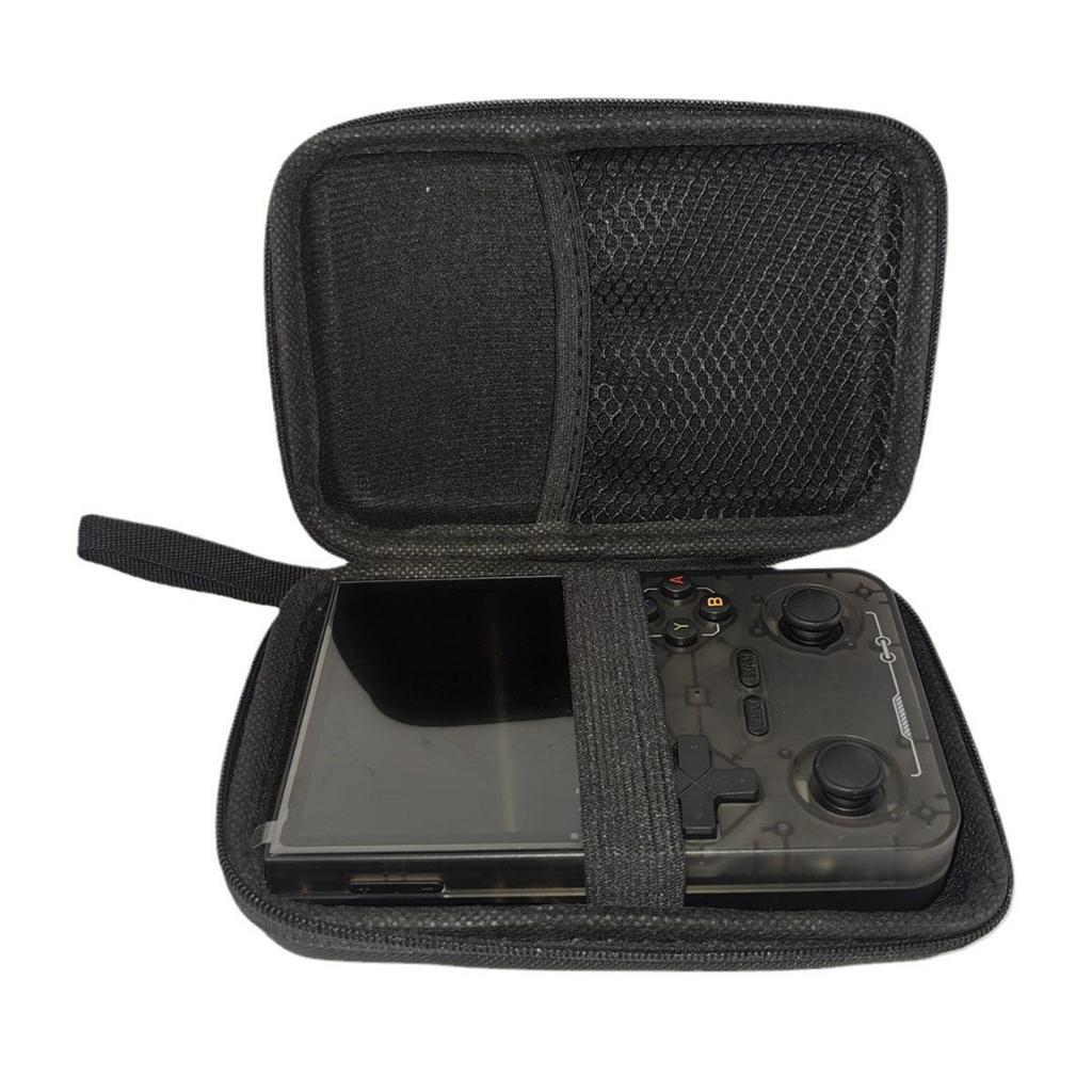 Protector Case Storage Box for R36S R35S K36 Scratchproof Bag Handheld Game Console Carrying Case with Mesh Pocket Black