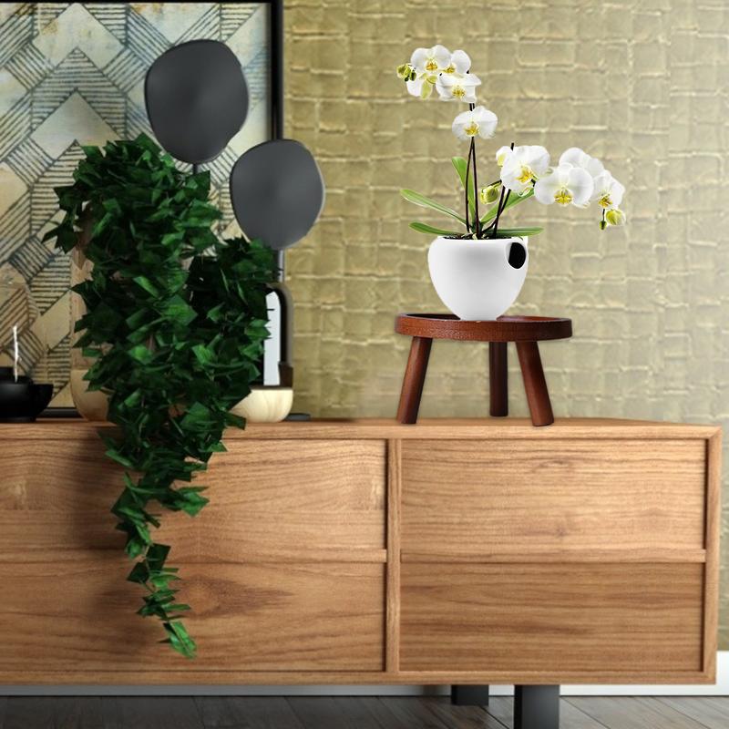 Holz Pflanzenständer Hocker Multifunktional Kleiner Runder Tisch Für Topfpflanze Fischbecken Zimmerpflanze Pflanzentopf Ausstellungsständer Heimdekoration