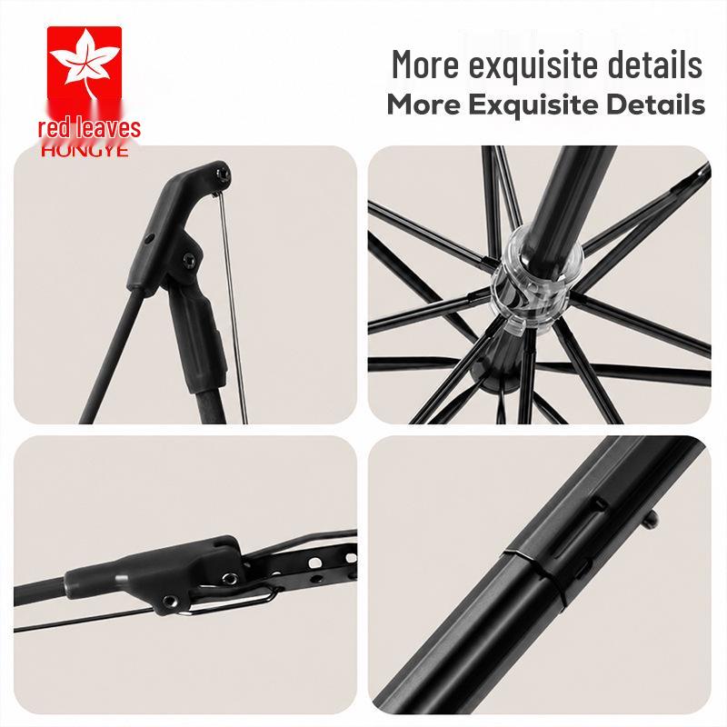 Premium Gradient Maple Leaf Automatic UV-Protection Umbrella: Expandable Sunshade for All Weather