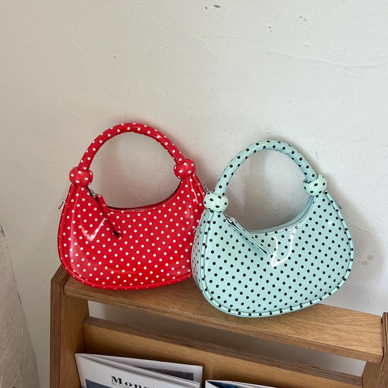 Borsa a Pois Piccola, Borsa Quadrata Piccola alla Moda a Tracolla, Borsa a Mano a Forma di Ravioli