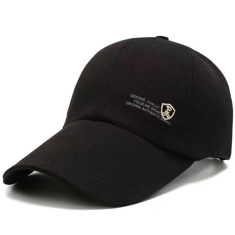 

Мужская весенне-летняя бейсболка в корейском стиле - Модная уличная солнцезащитная кепка-утка One Size чёрный