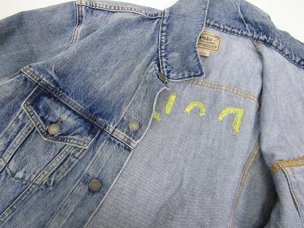 POLO RALPH LAUREN Big Pony Print Denim Size Blue Men's Jacket, XL, (Product Code 0101940)