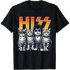 Söt Fräsande Katter Rockar Kattungar Kitty Gungande Musik Kattälskare T-shirt