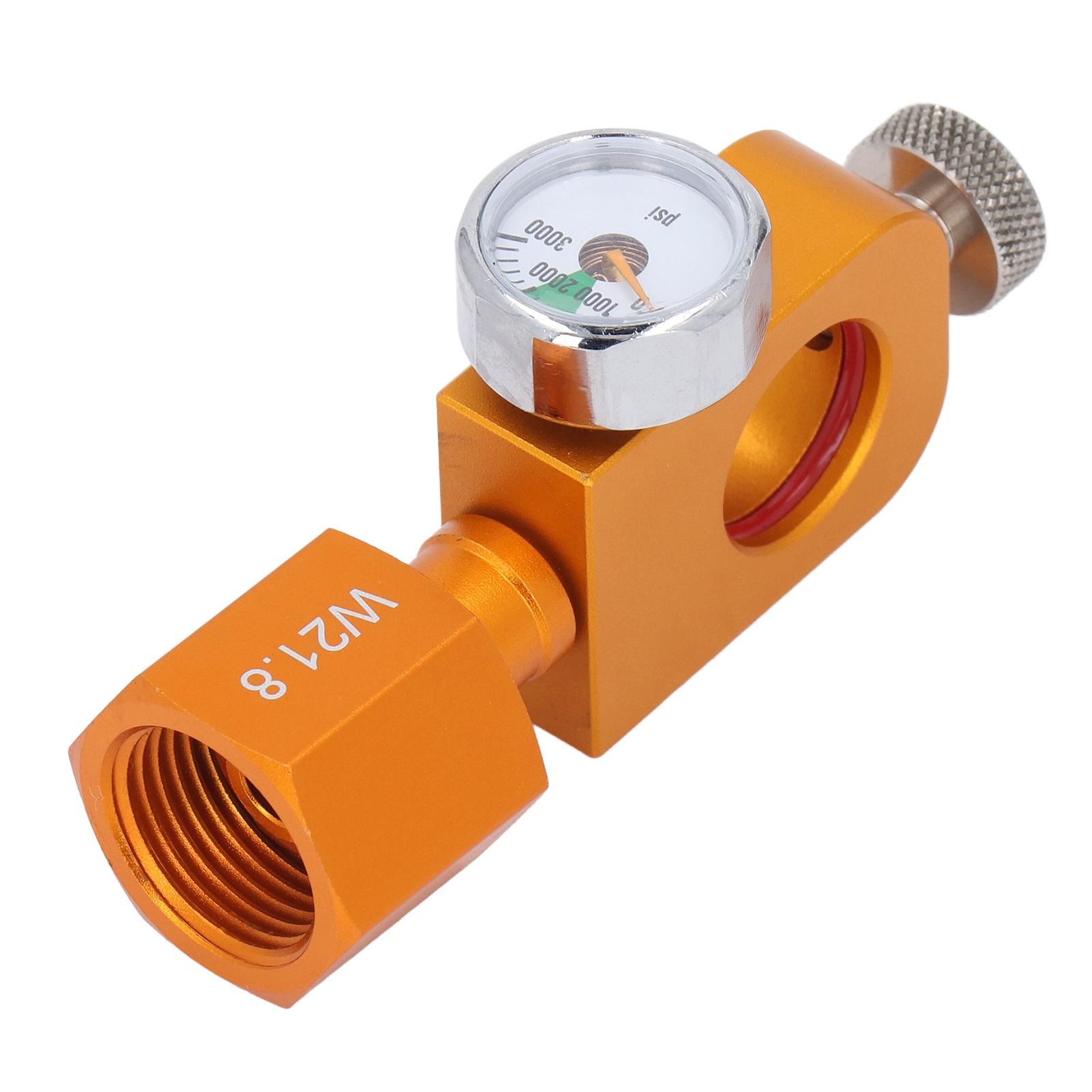 

W21.8 Soda Carbonator Refill Adapter Professional High Accuracy CO2 Refill Adapter with Pressure Gauge and Deflating