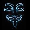 Led Light El Up Mask V For Vendetta Anonymous Guy Fawkes Costume Cosplay Props