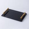 Natural Marble Tray With Handle Bathroom Sink Entryway Key Wallet Organizer Luxury Decorative Storage Dish