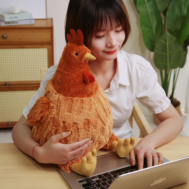 Cecil the Chick Plush Hamburger Rooster Stuffed Toy for Kids