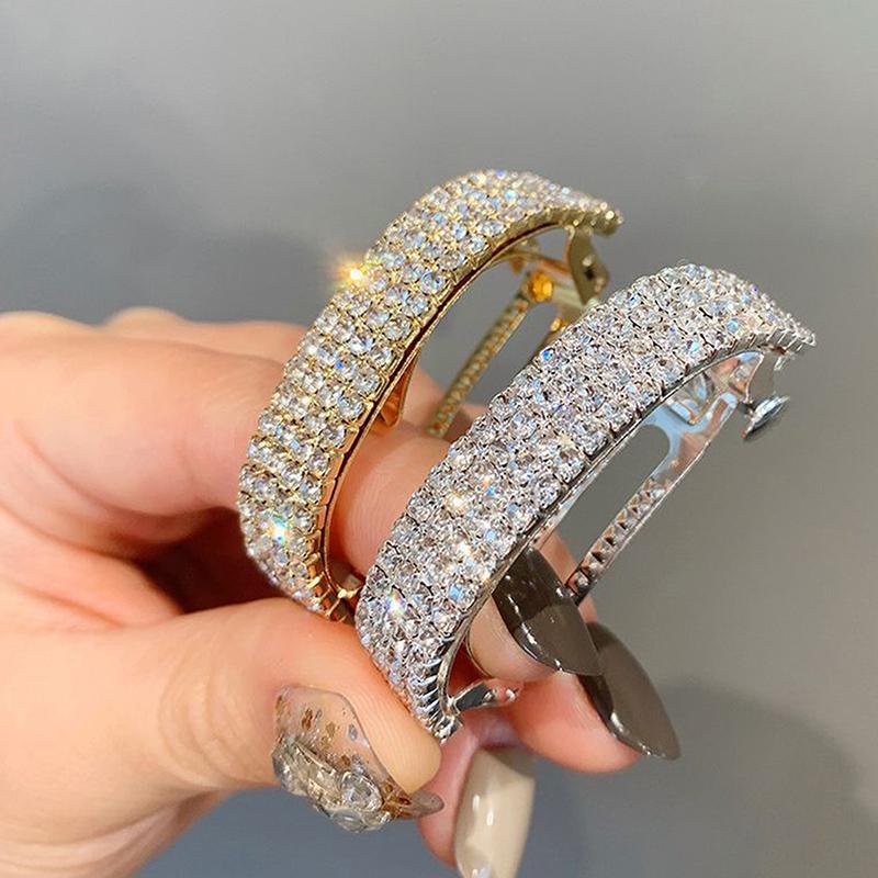 Exquisite Strass-Haarnadeln Für Frau Mode Haaraccessoires Strass Pferdeschwanz Haarspangen Kopfschmuck Haarspangen