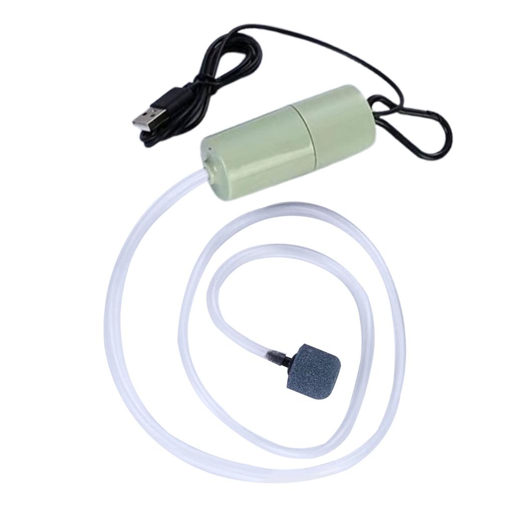 Pompa per Pesci Domestica Silenziosa Pompa Ossigeno USB Pompe per Acquario Pesca all'Aperto