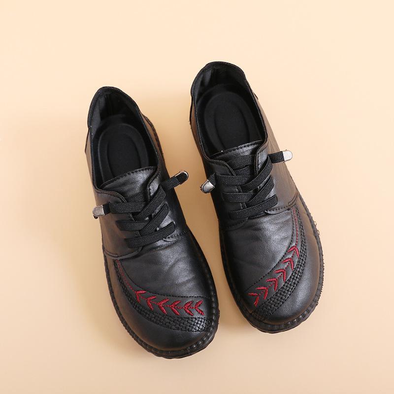 Cloth Shoes Spring and Autumn New Women's Single Shoes One Pedal Beef Tendon Sole Non-slip Soft Sole Comfortable Middle-aged and Elderly