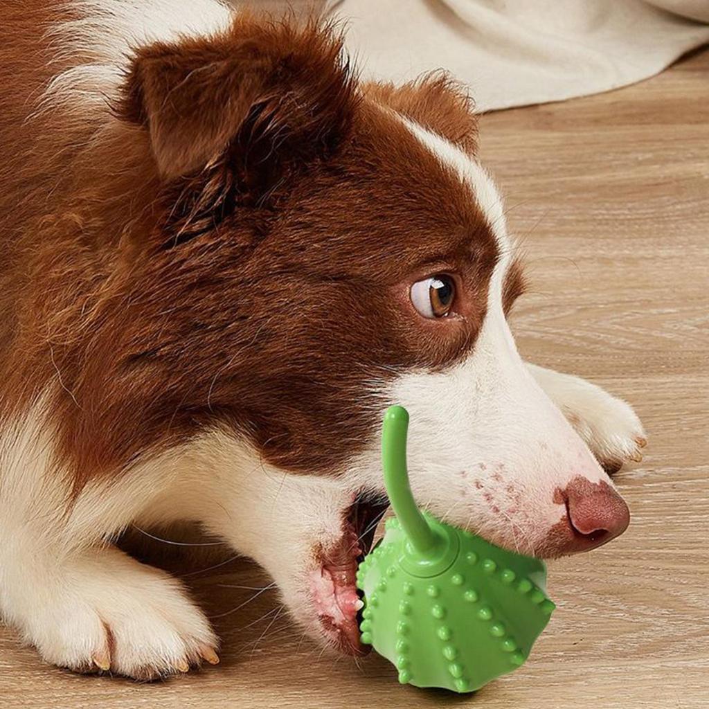 Treat Ball For Dogs Stimulating Reusable Dog Treat Puzzle Reusable Enrichment Game Foraging Ball Plant Design For Large Medium