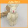 Mini 6cm Long Hair Jointed Rabbit Plush Teddy Bear Doll Diy Decor Clothing Gift Box Accessory